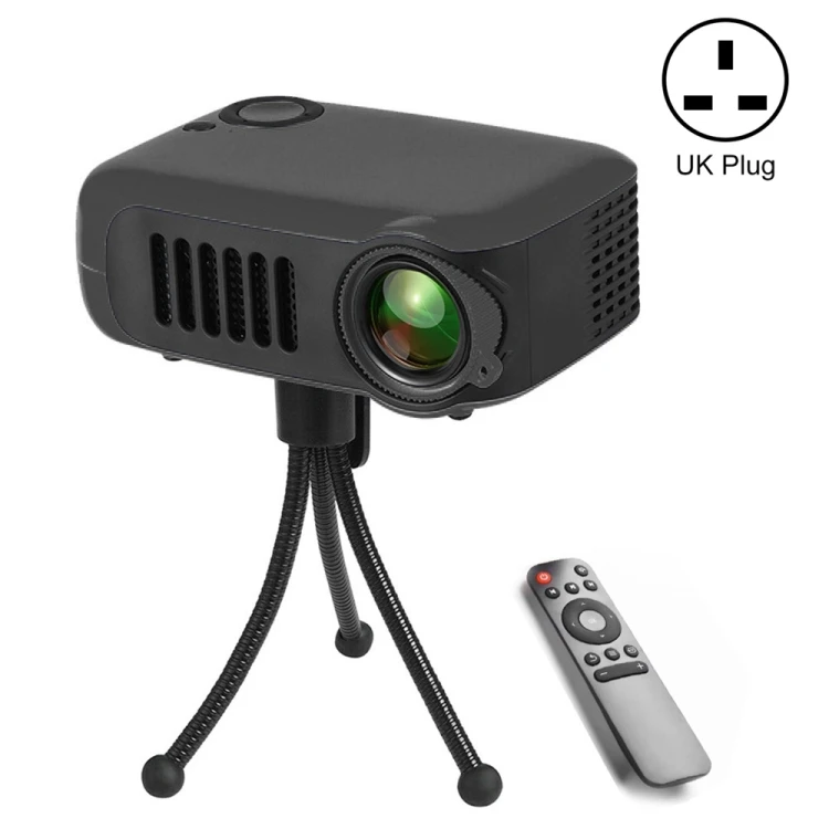 A2000 Portable Projector 800 Lumen LCD Home Theater Video Projector, Support 1080P, UK Plug DDMP0151BF