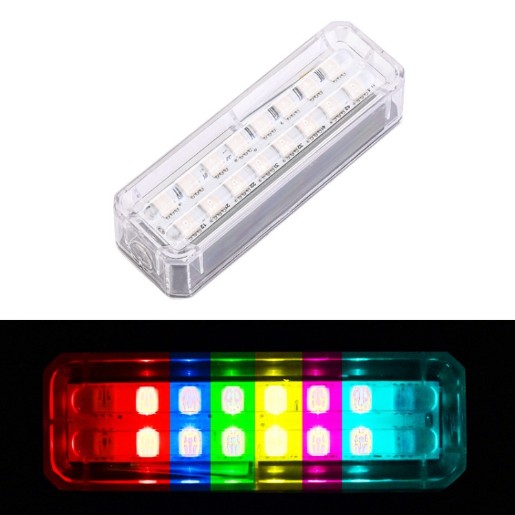 Solar Car Warning Double-Row Flashing Lights ETBD0605559601F