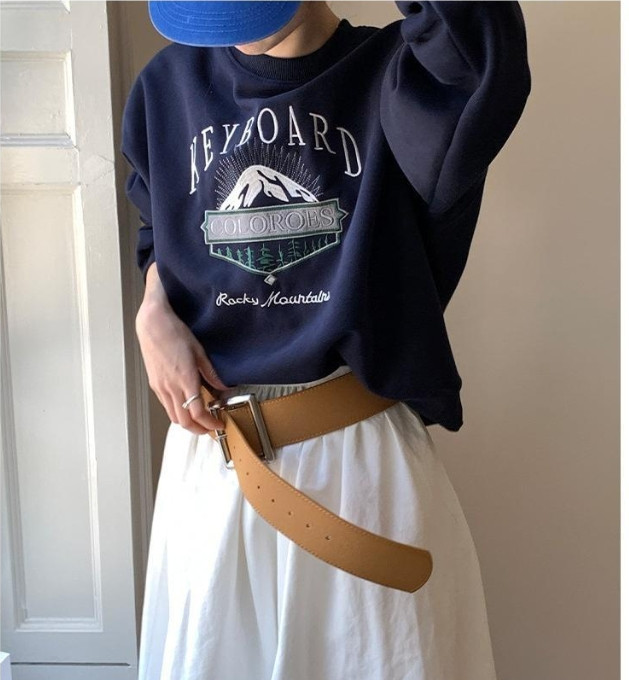 Korean style oversized hoodless thin jacket, trendy student loose top