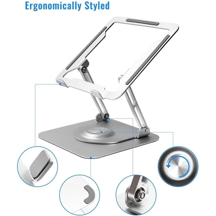 D147 Foldable 360 Degree Rotating Laptop Lifting Bracket Aluminum Alloy Notebook Desktop Stand ESYA002191401AB