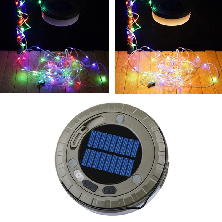 Solar LED Camping Light Type-C Charging Colorful String Lights, Color: 10m Warm Color Light TTBD0605048001Q