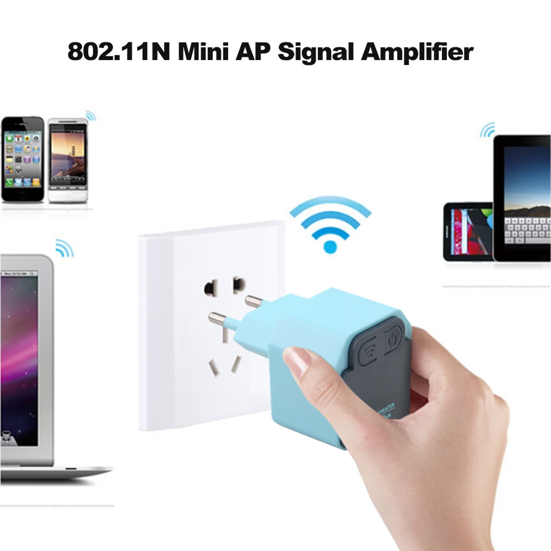 300Mbps Wireless WiFi Range AP / Repeater Signal Booster, DPC0338AB